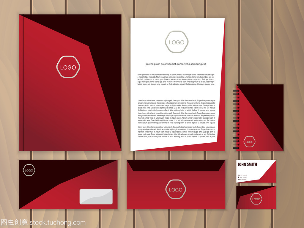 創(chuàng)意的企業(yè)形象 基于矢量信紙?jiān)O(shè)計(jì)模板的綜合解決方案